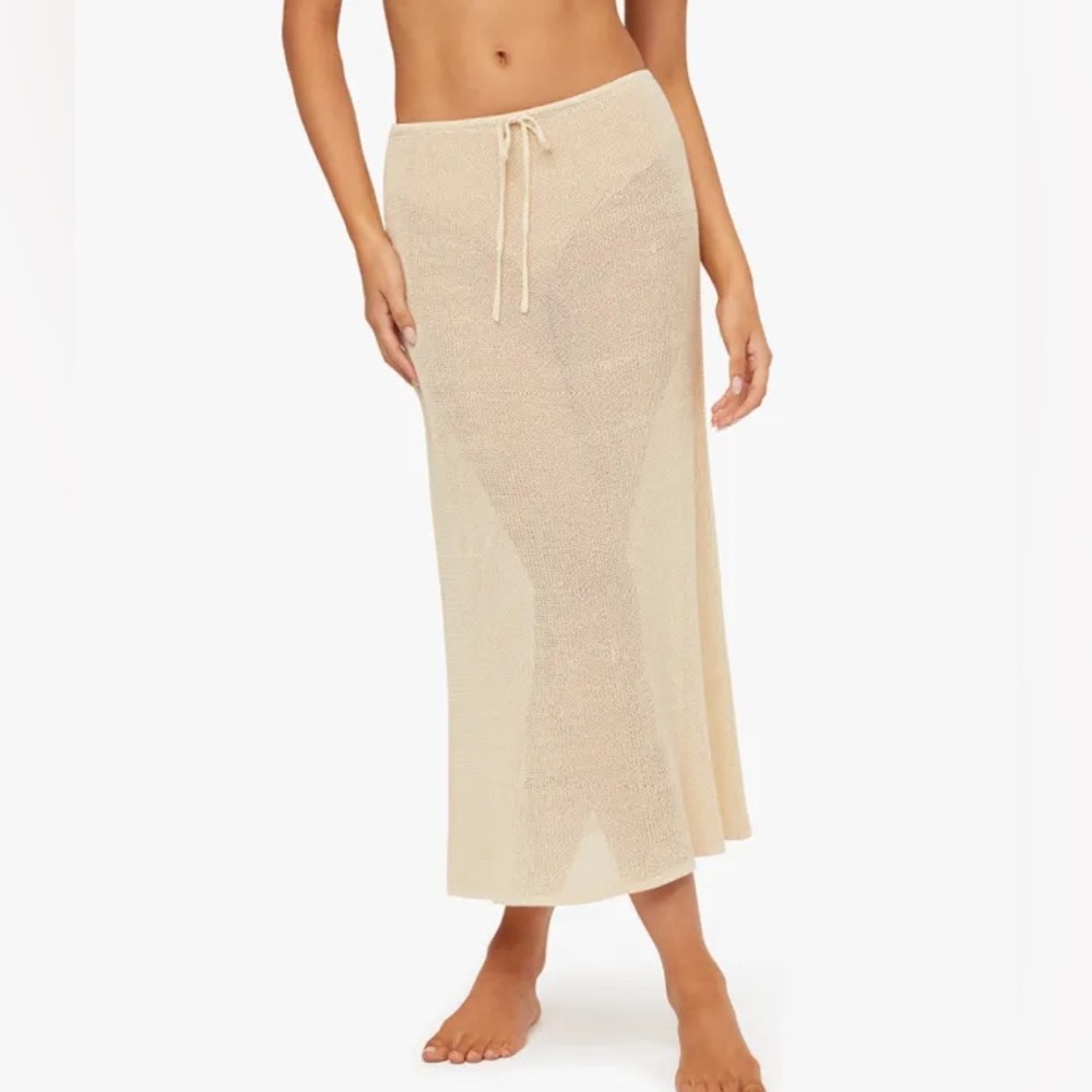 NWT WeWoreWhat Crochet Low Rise Midi Skirt Coverup